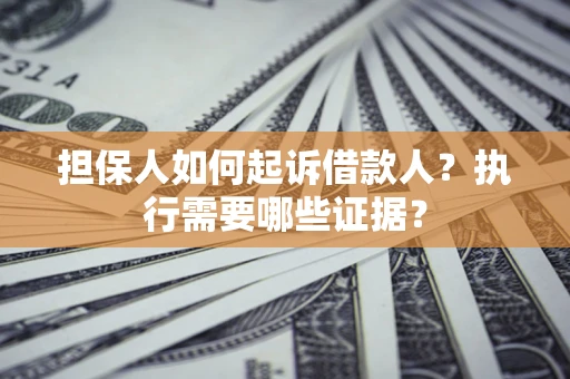 武汉担保人如何起诉借款人？执行需要哪些证据？