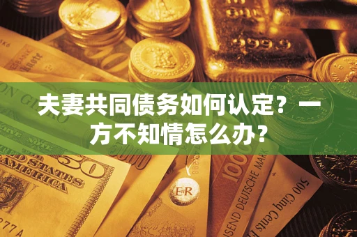 武汉夫妻共同债务如何认定？一方不知情怎么办？