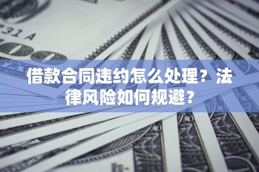 武汉借款合同违约怎么处理？法律风险如何规避？
