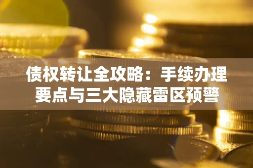 武汉债权转让全攻略：手续办理要点与三大隐藏雷区预警