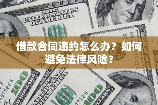 武汉借款合同违约怎么办？如何避免法律风险？