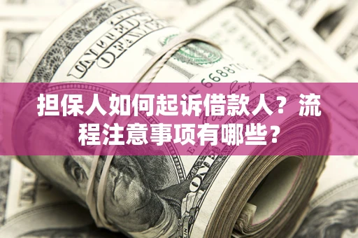 武汉担保人如何起诉借款人？流程注意事项有哪些？