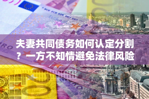 武汉夫妻共同债务如何认定分割？一方不知情避免法律风险必看！